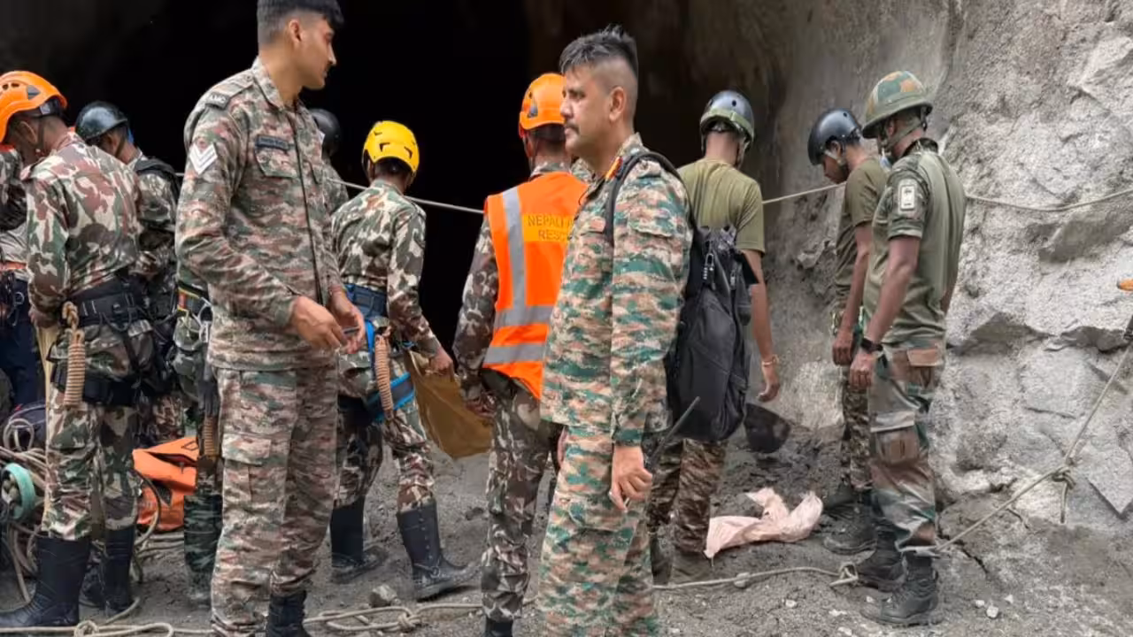 Article image for: Nepal floods: Indian team starts DNA analysis, drones deployed as teams tackle tunnel challenge - what we know