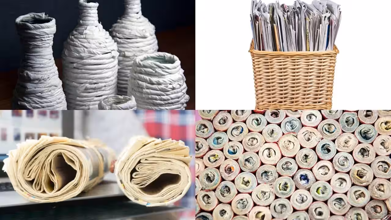 Old newspapers can look expensive: 5 home décor DIYs worth trying