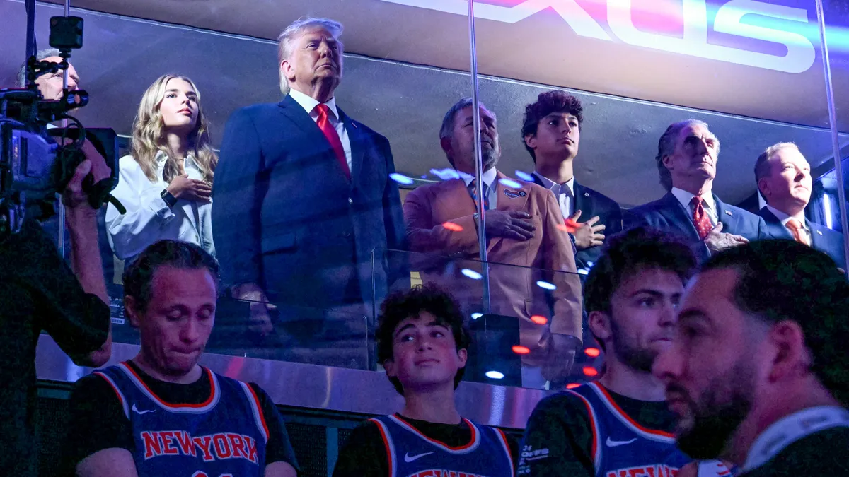 Donald Trump met with loud boos during national anthem at NBA Finals Game 3