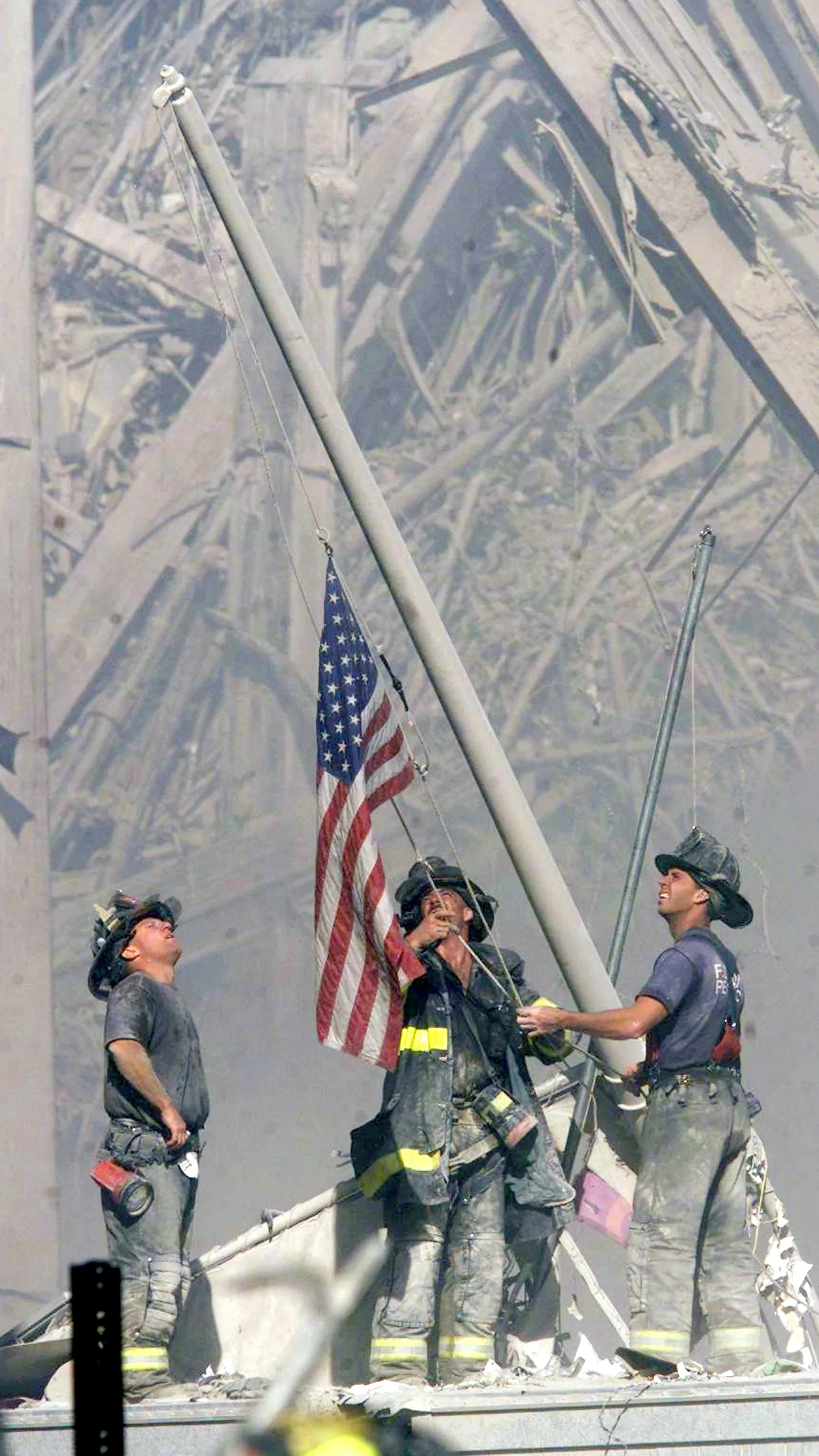 The story behind the firefighters' flag-raising at Ground Zero | The Excerpt