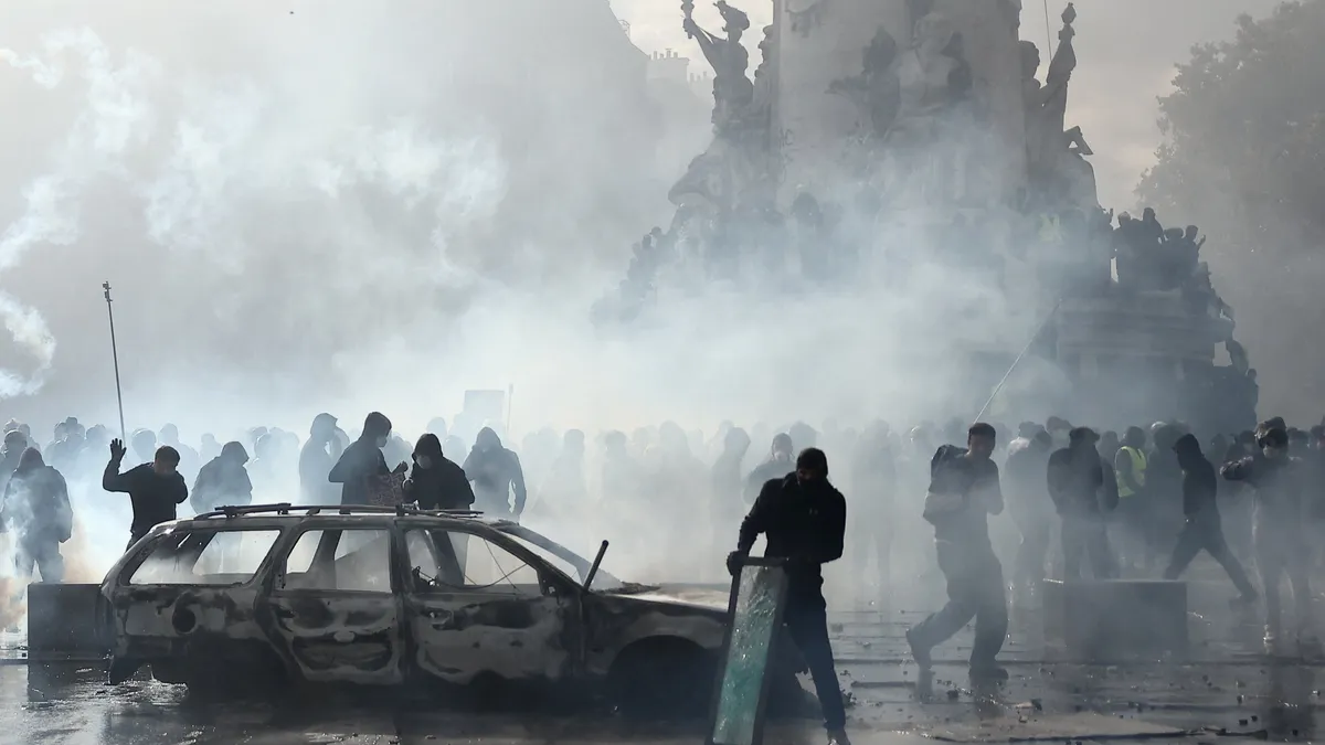 Tear gas, clashes hit French cities in cost-of-living protests