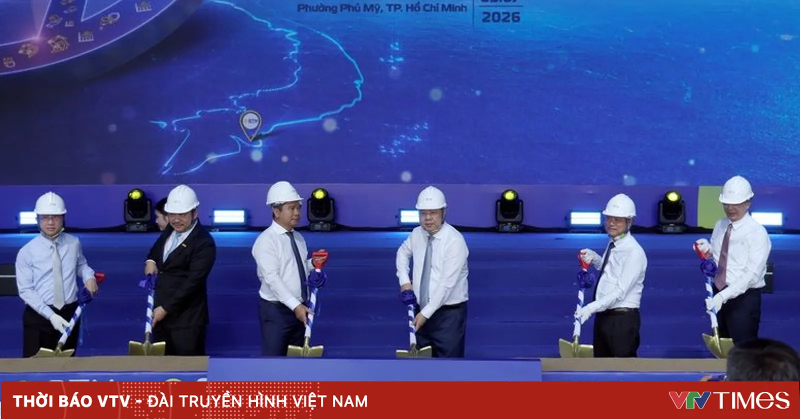 Phó Thủ tướng Thường trực Phạm Gia Túc dự lễ khởi công dự án cảng biển thuộc Cụm cảng nước sâu Cái Mép - Thị Vải