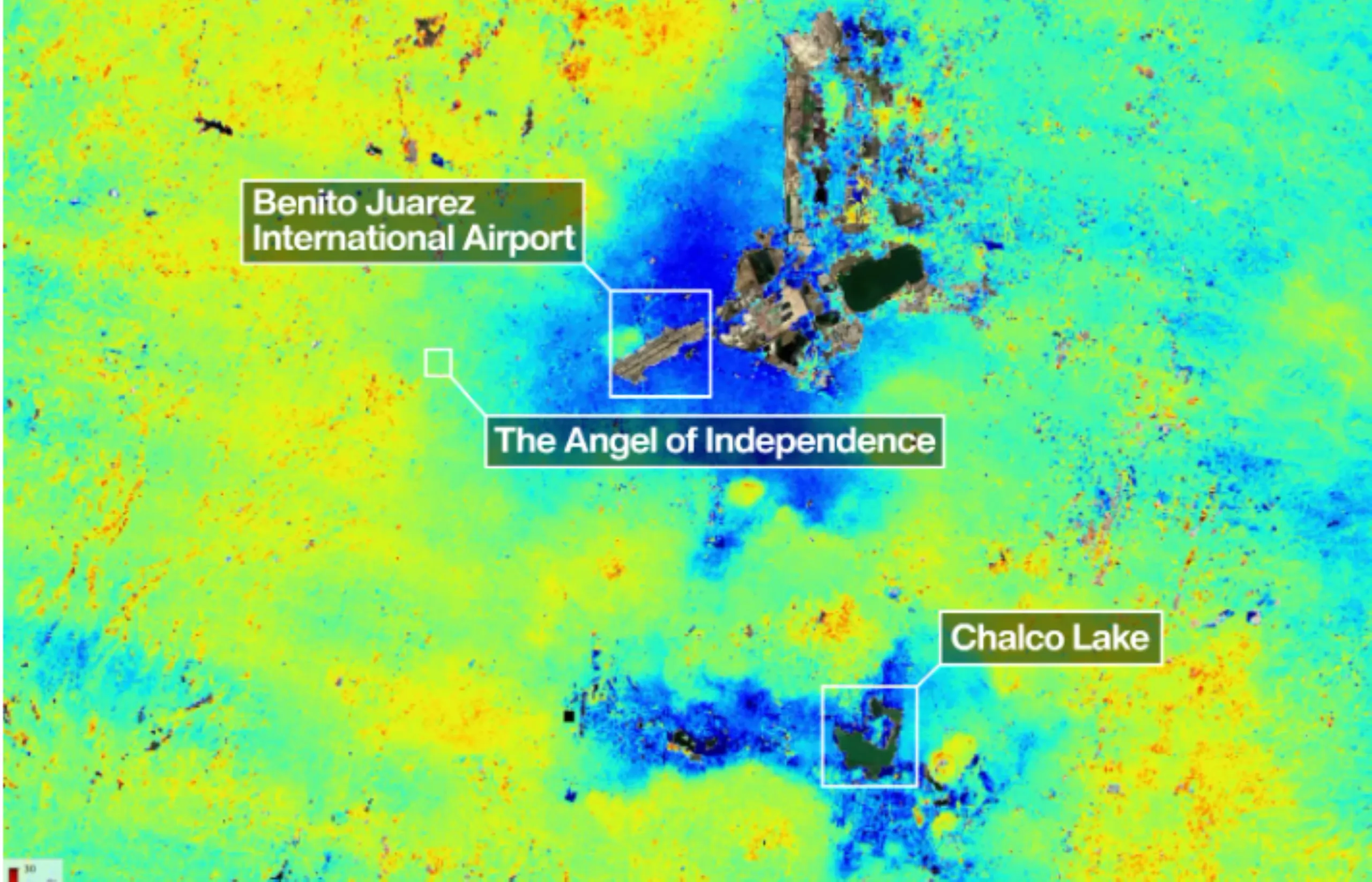 La Ciudad de México se hunde. Un potente satélite de la NASA acaba de revelar a qué velocidad