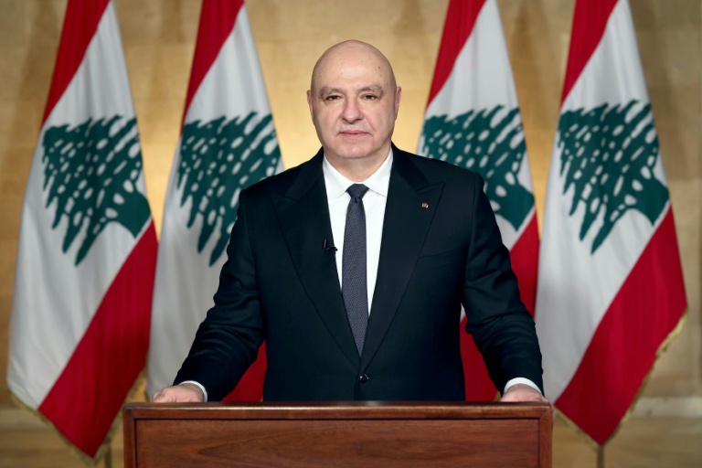 Lebanon president says aiming to end hostilities with Israel talks