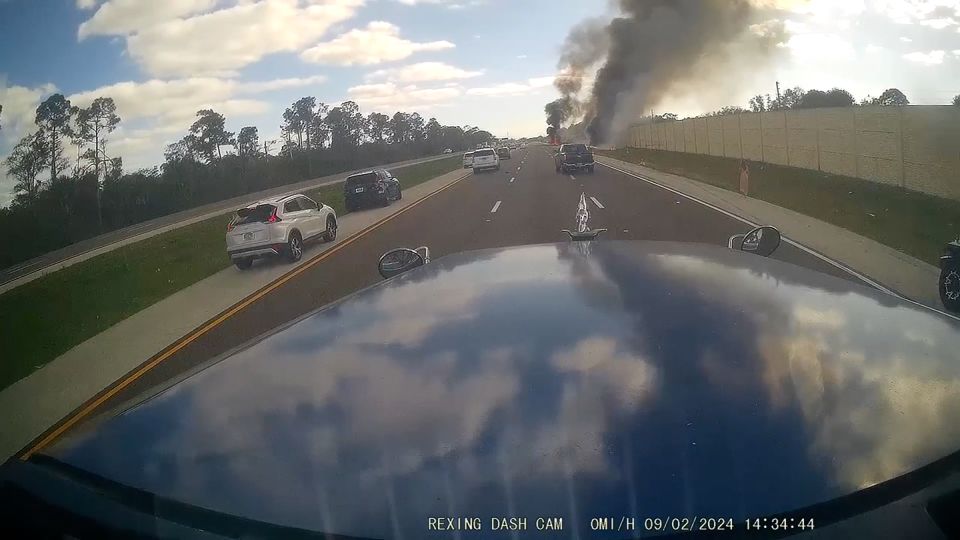 Plane that crashed on busy Florida highway had engine problems that were not found during maintenance weeks before, NTSB says