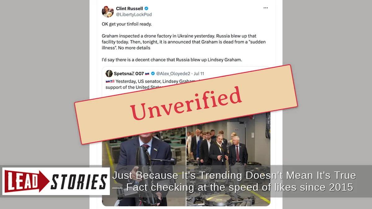 Fact Check: No Evidence Russia Hit Skyfall Facility Visited by Lindsey Graham