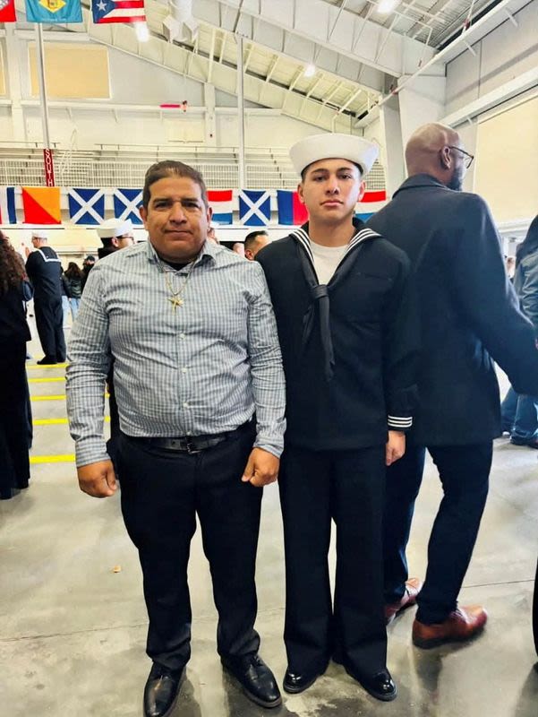 Father of sailor aboard US aircraft carrier freed from immigration detention