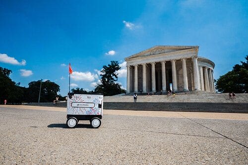 Which robot delivery companies are operating in Washington DC now?