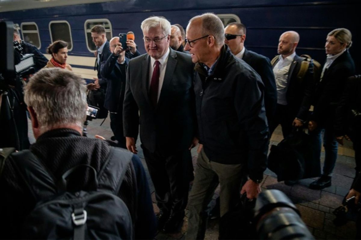 Russia strikes hit Kyiv as German Chancellor Friedrich Merz visits
