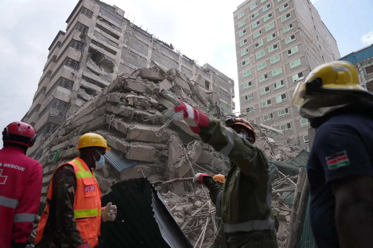 1 person rescued from collapsed building in Kenya as others remain missing