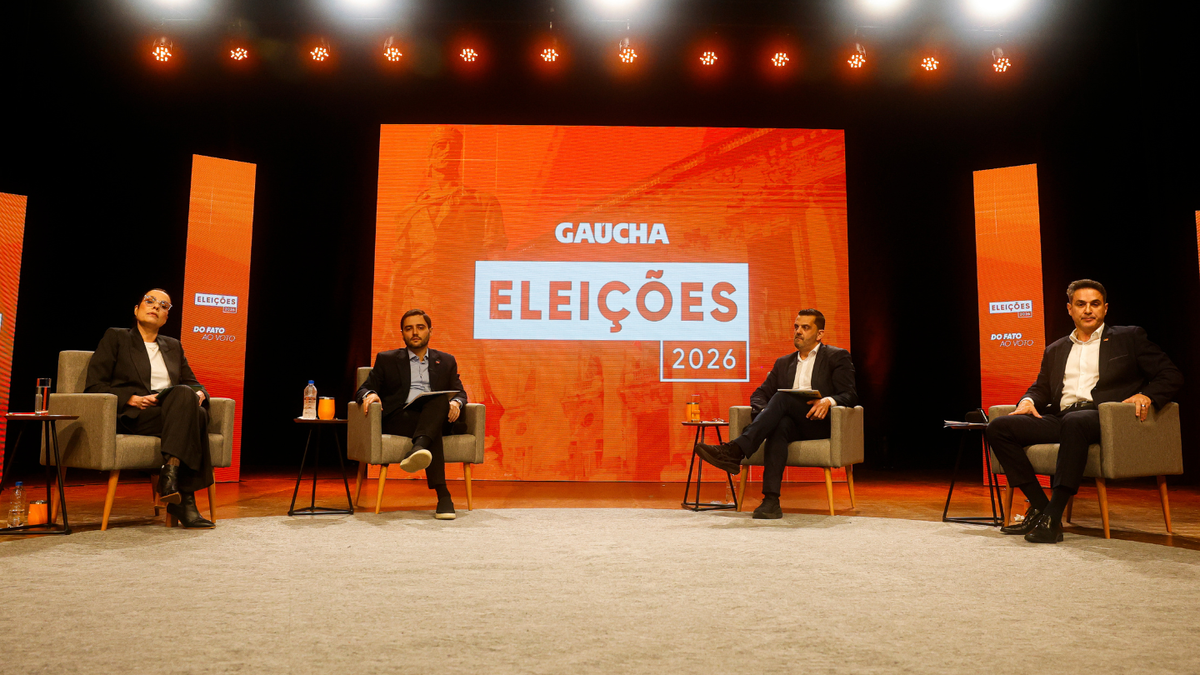 Debate na Gaúcha: encontro entre pré-candidatos ao governo do RS mostra visões distintas para o Estado, com cobranças à atual gestão