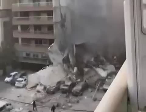 Buildings collapsed in Beirut