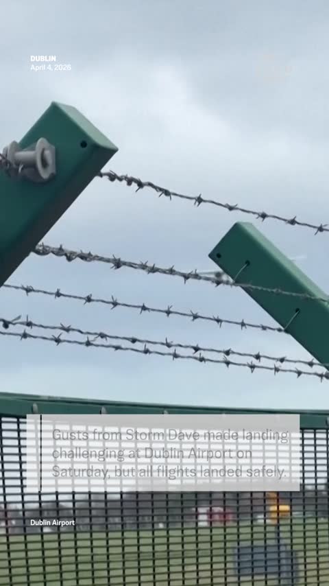 Pilots land planes safely at Dublin Airport amid Storm Dave high winds