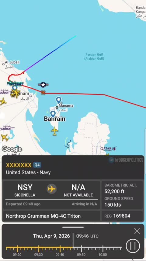 US Navy drone squawked emergency code, likely crashed in Persian Gulf