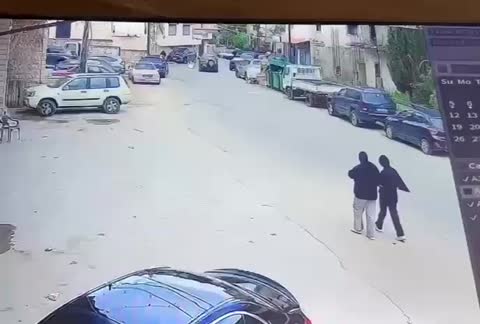 Surveillance camera records airstrike on Kaifoun