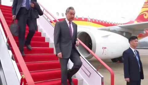 Chinese Foreign Minister Wang Yi lands in North Korea